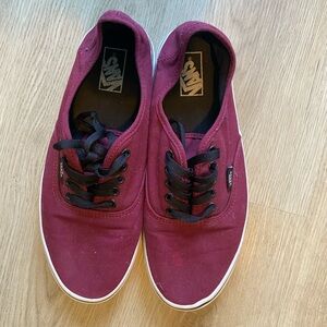 Vans burgundy sneakers